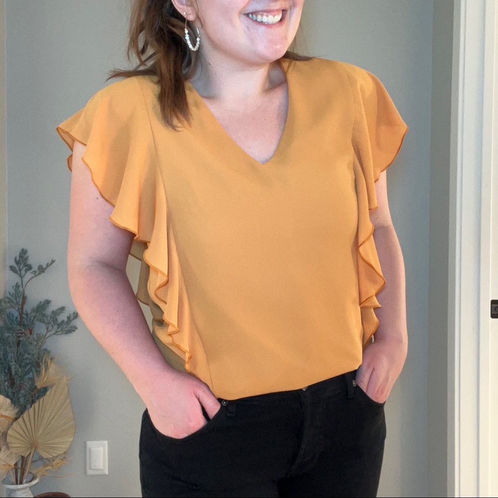 CLOSET SALE Ann Taylor ruffle sleeve blouse